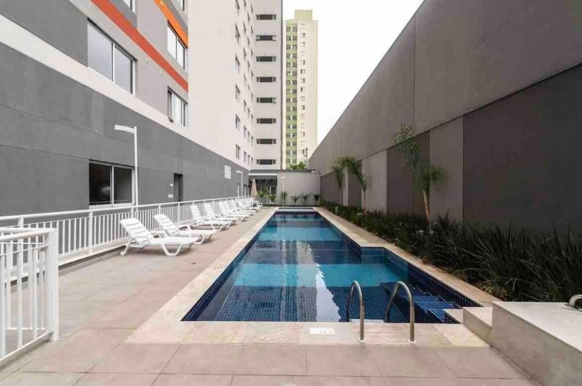 Mv63 - Studio Lindo Com Piscina Prox Ao Metro Bras Sao Paulo Bagian luar foto